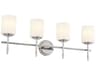 Kichler Ali 4-Light Polished Nickel Glass Vanity Light