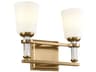 Kichler Rosalind 2-Light Brushed Natural Brass Crystal Vanity Light