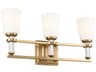 Kichler Rosalind 3-Light Brushed Natural Brass Crystal Vanity Light