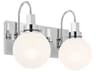 Kichler Hex 2-Light Chrome Glass Vanity Light