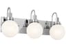 Kichler Hex 3-Light Chrome Glass Vanity Light