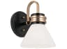 Kichler Farum 1-Light Black Glass Wall Sconce