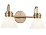 Kichler Farum 2-Light Champagne Bronze Glass Vanity Light