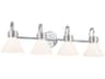 Kichler Farum 4-Light Chrome Glass Vanity Light