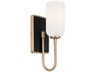 Kichler Solia 1-Light Champagne Bronze Glass Wall Sconce