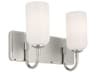 Kichler Solia 2-Light Polished Nickel Glass Vanity Light