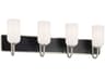 Kichler Solia 4-Light Brushed Nickel Glass Vanity Light