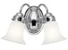 Kichler 2-Light Chrome Glass Vanity Light