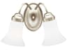 Kichler 2-Light Brushed Nickel Glass Vanity Light