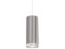 Kuzco Lighting Cameo Brushed Nickel Cylinder Mini Pendant