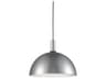 Kuzco Lighting Archibald 1-Light Brushed Nickel Black Dome Pendant