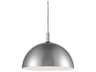Kuzco Lighting Archibald 1-Light Brushed Nickel Black Dome Pendant