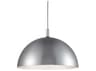 Kuzco Lighting Archibald 1-Light Brushed Nickel Black Dome Pendant