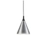 Kuzco Lighting Dorothy 1-Light Brushed Nickel Black Mini Pendant