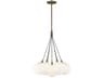 Kuzco Lighting Bolla Brushed Gold Matte Opal Glass Globe Chandelier