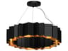 Kuzco Lighting Akira 7-Light Black Gold Geometric Chandelier
