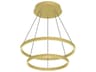 Kuzco Lighting Cerchio Brushed Gold Round Chandelier
