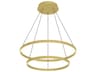 Kuzco Lighting Cerchio Brushed Gold Round Chandelier
