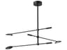 Kuzco Lighting Rotaire Black Linear Chandelier