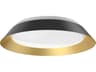 Kuzco Lighting Jasper Black Gold Round Flush Mount