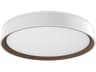 Kuzco Lighting Essex White Walnut Round Flush Mount