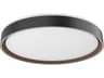 Kuzco Lighting Essex Black Walnut Round Flush Mount