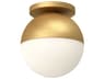 Kuzco Lighting Monae 1-Light Brushed Gold Globe Flush Mount