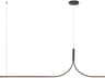 Kuzco Lighting Thread Black Linear Island Pendant