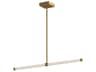 Kuzco Lighting Blade Brushed Gold Linear Island Pendant
