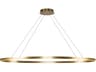 Kuzco Lighting Ovale Brushed Gold Linear Island Pendant