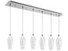 Kuzco Lighting Victoria 6-Light Chrome Island Pendant