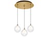 Kuzco Lighting Bolla 3-Light Brushed Gold Globe Mini Pendant