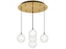 Kuzco Lighting Bolla 5-Light Brushed Gold Globe Pendant