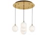 Kuzco Lighting Bolla 5-Light Brushed Gold Globe Pendant