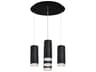 Kuzco Lighting Cameo 5-Light Black Cylinder Pendant