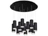 Kuzco Lighting Cameo 13-Light Black Cylinder Pendant
