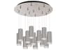 Kuzco Lighting Cameo 13-Light Brushed Nickel Cylinder Pendant