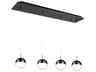 Kuzco Lighting Pluto 4-Light Black Chrome Globe Island Pendant