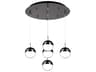 Kuzco Lighting Pluto 5-Light Black Chrome Globe Pendant
