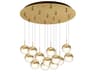 Kuzco Lighting Pluto 13-Light Brushed Gold Globe Pendant