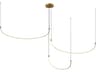 Kuzco Lighting Talis Brushed Gold Linear Pendant