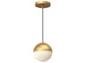 Kuzco Lighting Monae Brushed Gold Globe Mini Pendant
