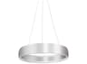 Kuzco Lighting Halo Brushed Silver Round Pendant