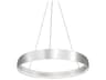 Kuzco Lighting Halo Brushed Silver Round Pendant