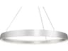 Kuzco Lighting Halo Brushed Silver Round Pendant