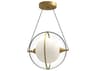 Kuzco Lighting Aries Brushed Gold Chrome Geometric Globe Pendant