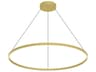 Kuzco Lighting Cerchio Brushed Gold Round Pendant