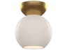 Kuzco Lighting Arcadia 1-Light Brushed Gold Globe Semi Flush Mount