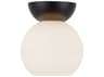 Kuzco Lighting Arcadia 1-Light Black Globe Semi Flush Mount