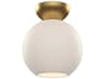 Kuzco Lighting Arcadia 1-Light Brushed Gold Globe Semi Flush Mount